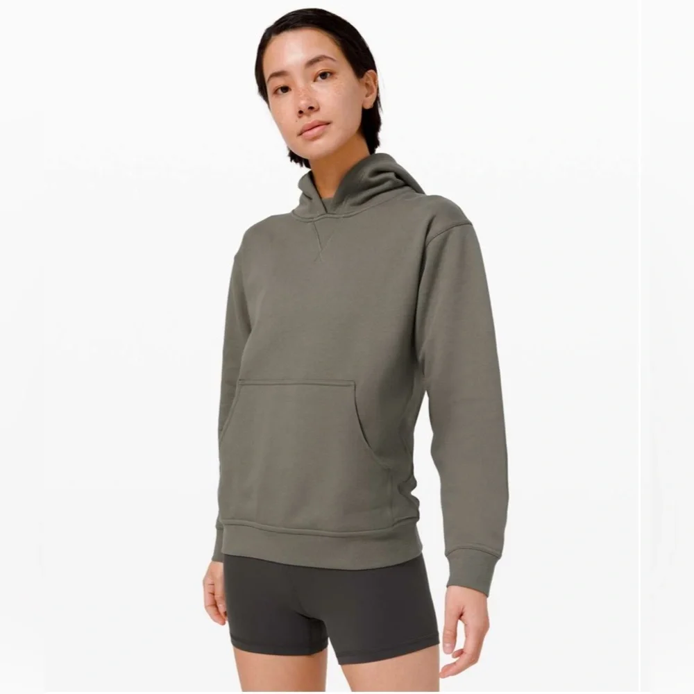 lululemon athletica Women’s Olive Green Pullover Hoodie Sweatshirt Size 6
